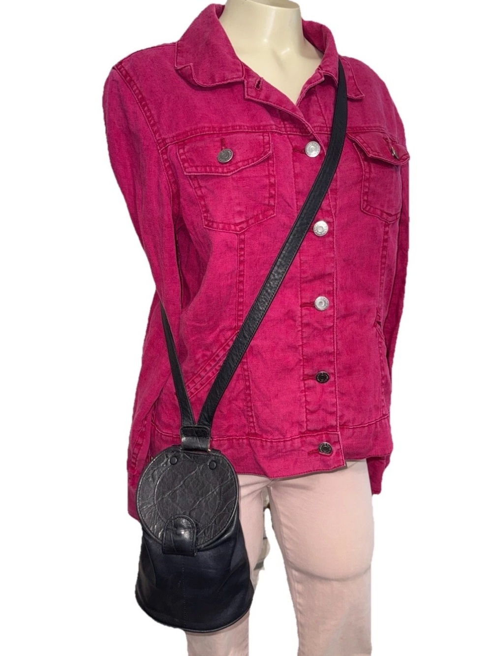 Vintage Maxx New York Leather Mini Bucket Bag Sex In The City Designer Original